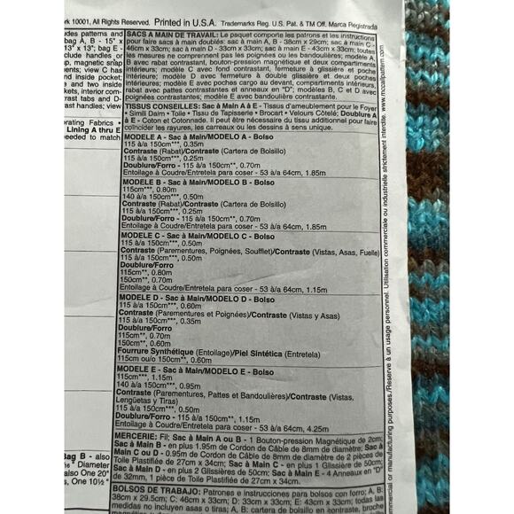 McCalls pattern 4531 Laura Ashley business laptop bags totes messenger bag - Picture 5 of 5